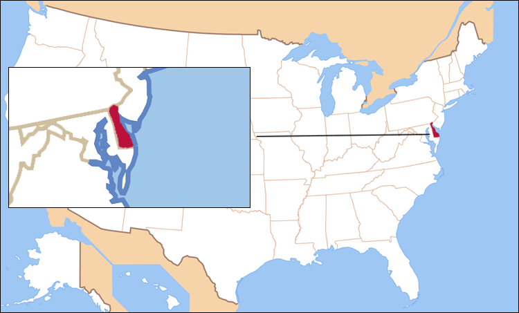 Карта штата делавэр на русском